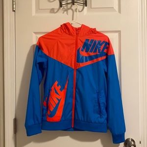 Boy Nike Blue and Orange Windbreaker